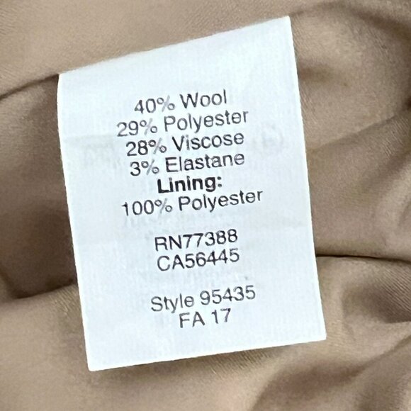 J.Crew Wool Blend A‑Line Skirt Beige Tan Size 8 Lined Classic Workwear - Picture 4 of 5